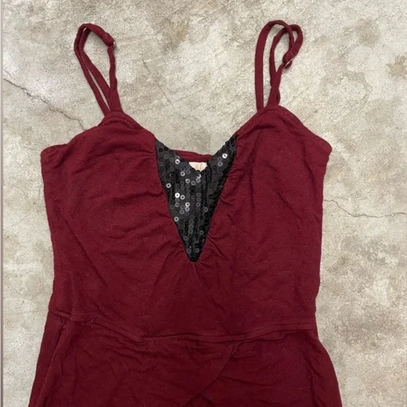 Tulle Red Sequin Dress - Picture 2 of 4